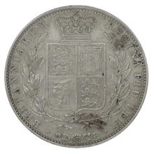1845 Silver Half Crown Coin Queen Victoria CGS25