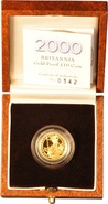 2000 Proof 1/10oz Gold Britannia Coin Boxed