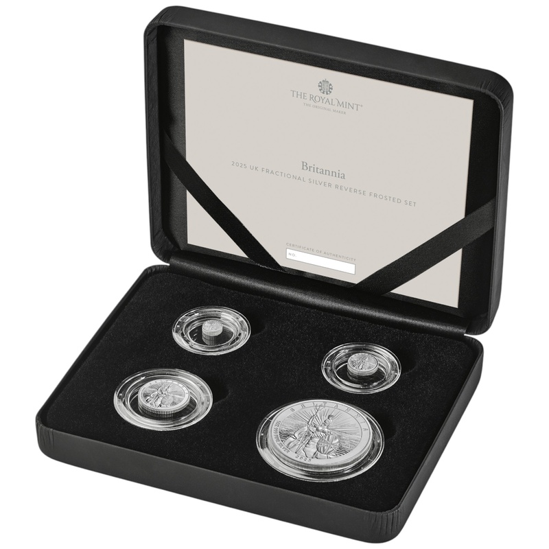 2025 Britannia Fractional Silver Reverse Proof Frosted Set Boxed