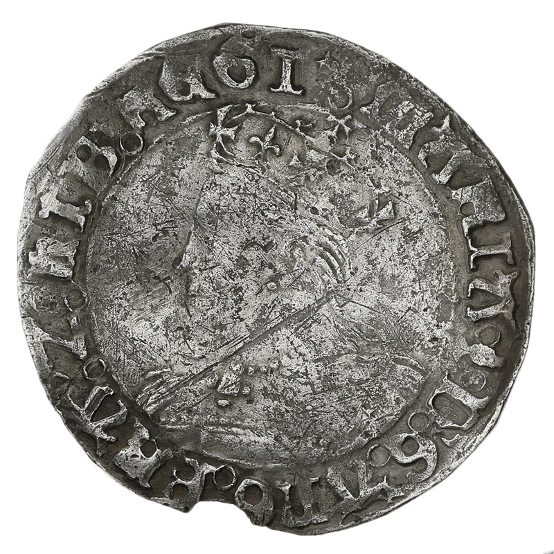 1553-4 Queen Mary Silver Fourpence - mm Pomegranate
