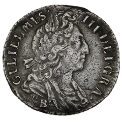 1697B Silver Sixpence Coin William III Bristol Mint