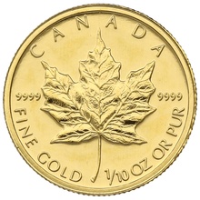 2004 1/10oz Canadian Maple Leaf Gold Coin