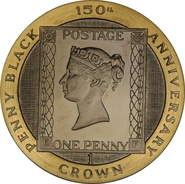 1990 1oz Isle of Man Gold Crown Penny Black Coin