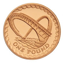 2007 Proof Gold £1 Pound Coin Millennium Bridge