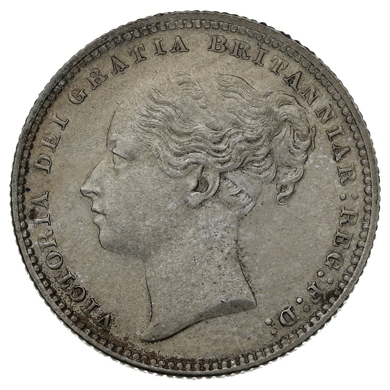 1885 Silver Shilling Coin Victoria