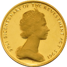 1965 Isle of Man Gold Sovereign Coin Bicentenary of the Revestment Act 23.5ct 
