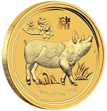 2019 2oz Perth Mint Year of the Pig Gold Coin
