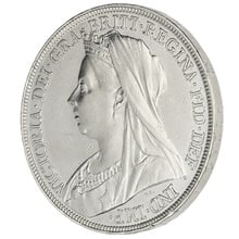 1894 Silver Crown Coin Queen Victoria LVI