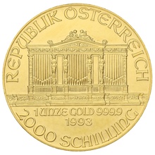 1993 Austrian Gold Philharmonic Coin 1oz