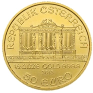 2013 1/2oz Austrian Gold Philharmonic Coin