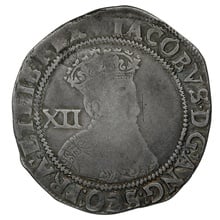 Silver Shilling Coin James I Near Fine