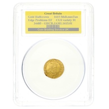 1615 James I Hammered Gold Half Crown