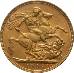 1909 Gold Sovereign Coin Edward VII Perth