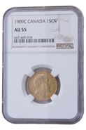 1909 Gold Sovereign - King Edward VII - Canada NGC AU55