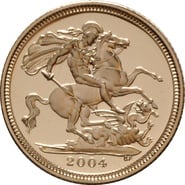 2004 Proof Gold Half Sovereign Elizabeth II Fourth Head