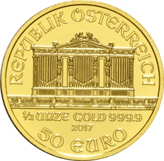 2017 1/2oz Austrian Gold Philharmonic Coin