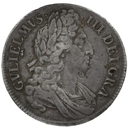 1696 Silver Crown Coin William III OCTAVO Very Fine