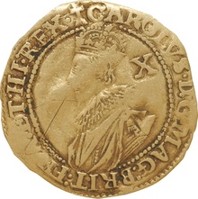 Gold Half Unite Coin Charles I Near Fine