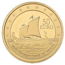 2011 Maltese Gold Proof 50 Euro coin Phoenicians