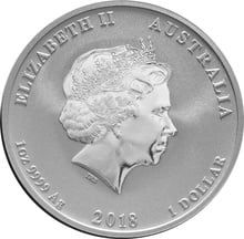 2018 Year of the Dog Silver Coin 1oz Perth Mint Australian Lunar Series
