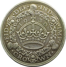 1930 Proof Silver Crown Coin George V