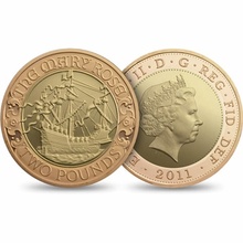 2011 Proof £2 Gold Coin Mary Rose Boxed