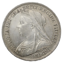 1894 Silver Crown Coin Queen Victoria LVII