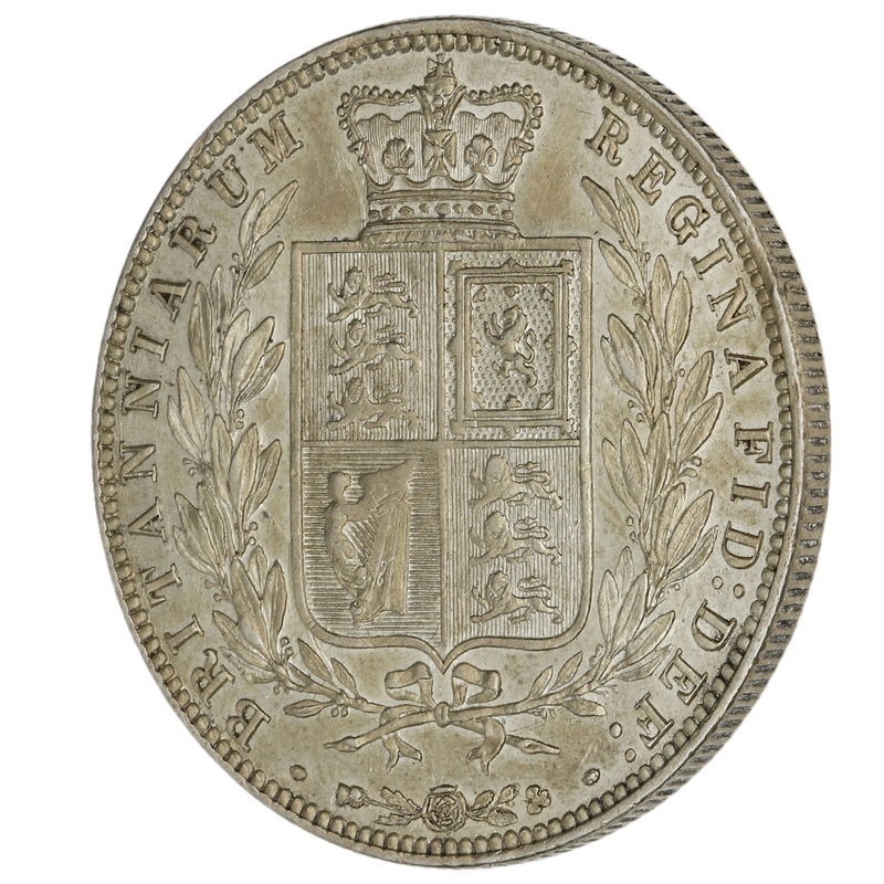 1875 Silver Half Crown Coin Queen Victoria