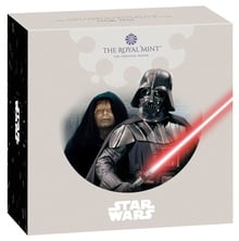 2023 50p Darth Vader & Emperor Palpatine Star Wars Proof Gold Coin Boxed