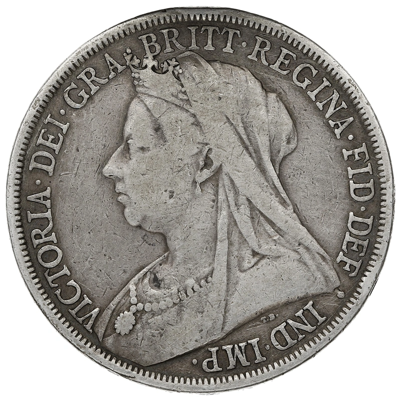 1893 Silver Crown Coin Queen Victoria