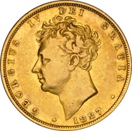 1827 Gold Sovereign - George IV Bare Head NGC VF30
