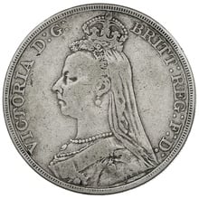 1892 Silver Crown Coin Queen Victoria Jubilee Head