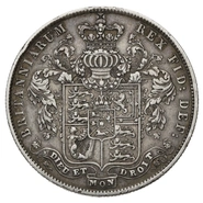 1829 Silver Half Crown Coin George IV
