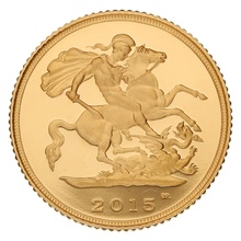 2015 Proof Gold Half Sovereign Elizabeth II Fourth Head