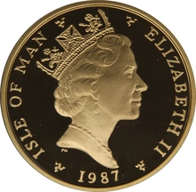 1987 Proof Isle of Man Angel Gold Coin 1/2oz