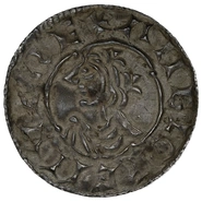 1016-1035 Cnut Silver Penny Hammered Quatrefoil Type Cambridge Leofsige