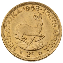 1968 R2 Gold Coin 2 Rand South Africa