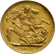 1912 Gold Sovereign Coin George V Sydney