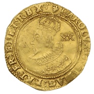1625 Charles I Unite Gold Coin - mm Lis