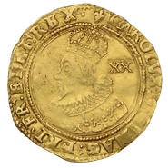 1625 Gold Unite Coin Charles I mm Lis