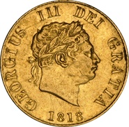 1818 Gold Half Sovereign George III NGC AU55