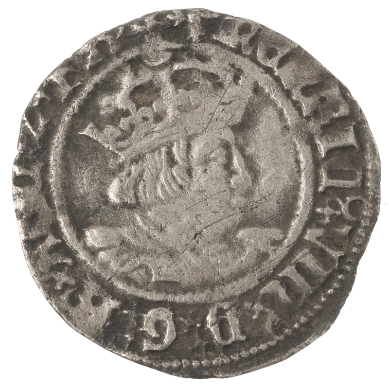 Henry VIII Silver Half Groat Twopence Fine