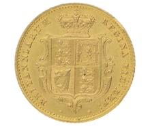 1859 Gold Half Sovereign Queen Victoria 