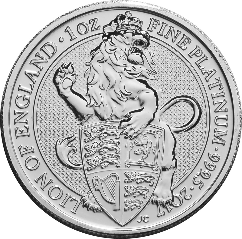 2017 1oz Lion of England Platinum Coin Queen's Beasts