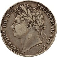 1820 Silver Half Crown Coin George IV