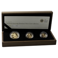 2010 Gold Proof Sovereign Premium Three Coin Set Boxed