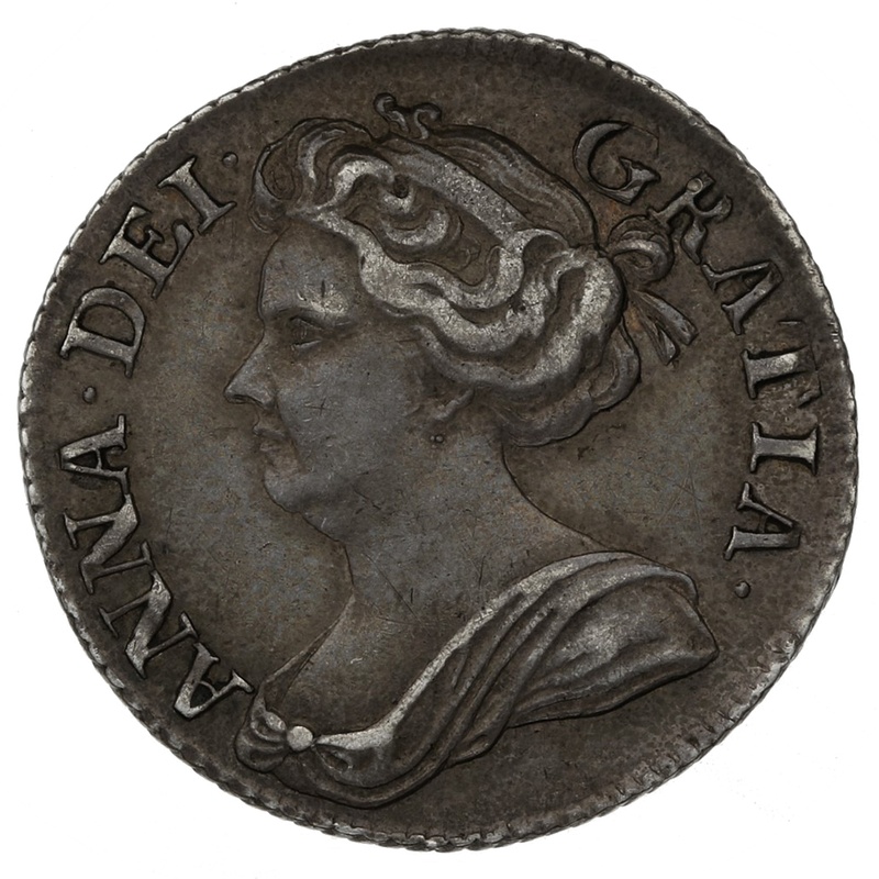 1711 Silver Sixpence Coin Queen Anne