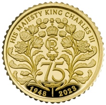 2023 75th Birthday of King Charles III 1/40oz Gold Proof Coin