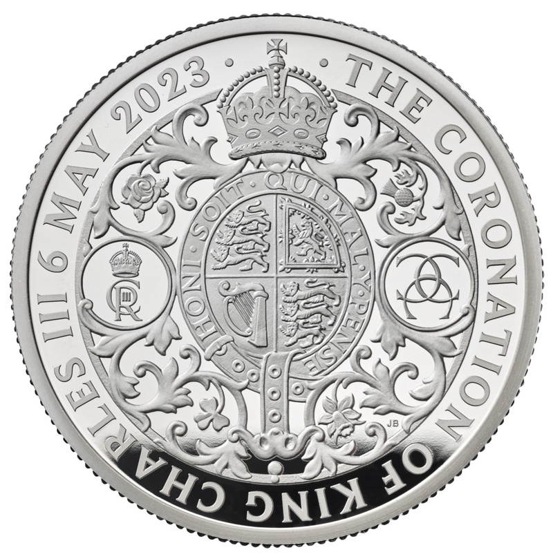 2023 2oz Silver Coronation of King Charles III Proof Coin Boxed