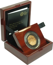 2015 Proof 50p Gold Coin 75th Anniversary of the Battle of Britain Boxed